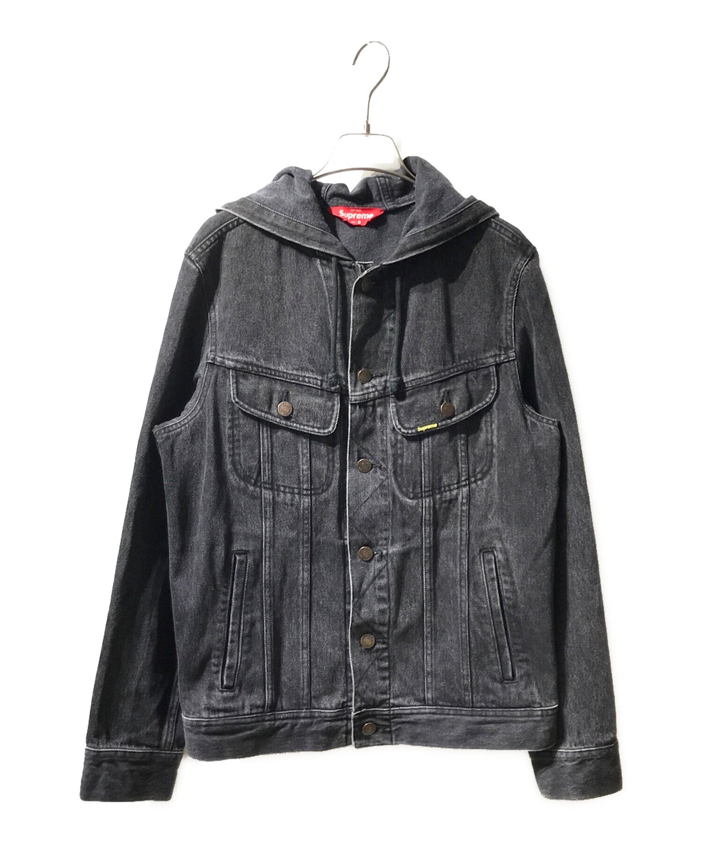 [Pre-owned] SUPREME Hoodie Black Denim Jacket
