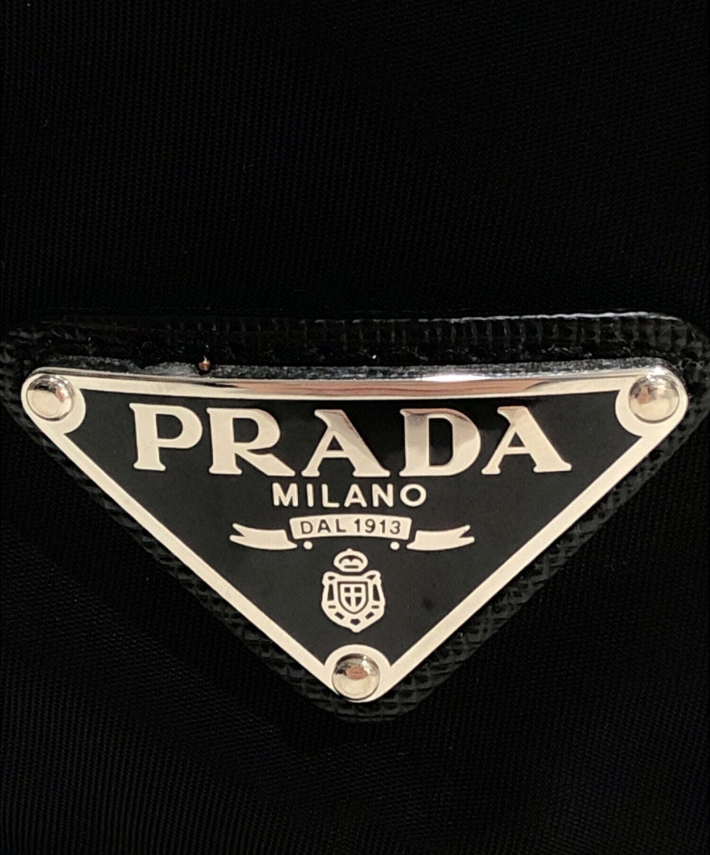 [Pre-owned] PRADA Logo Plate Bucket Hat 1HC137