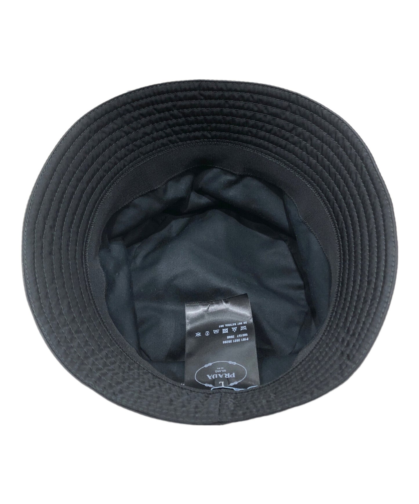 [Pre-owned] PRADA Logo Plate Bucket Hat 1HC137