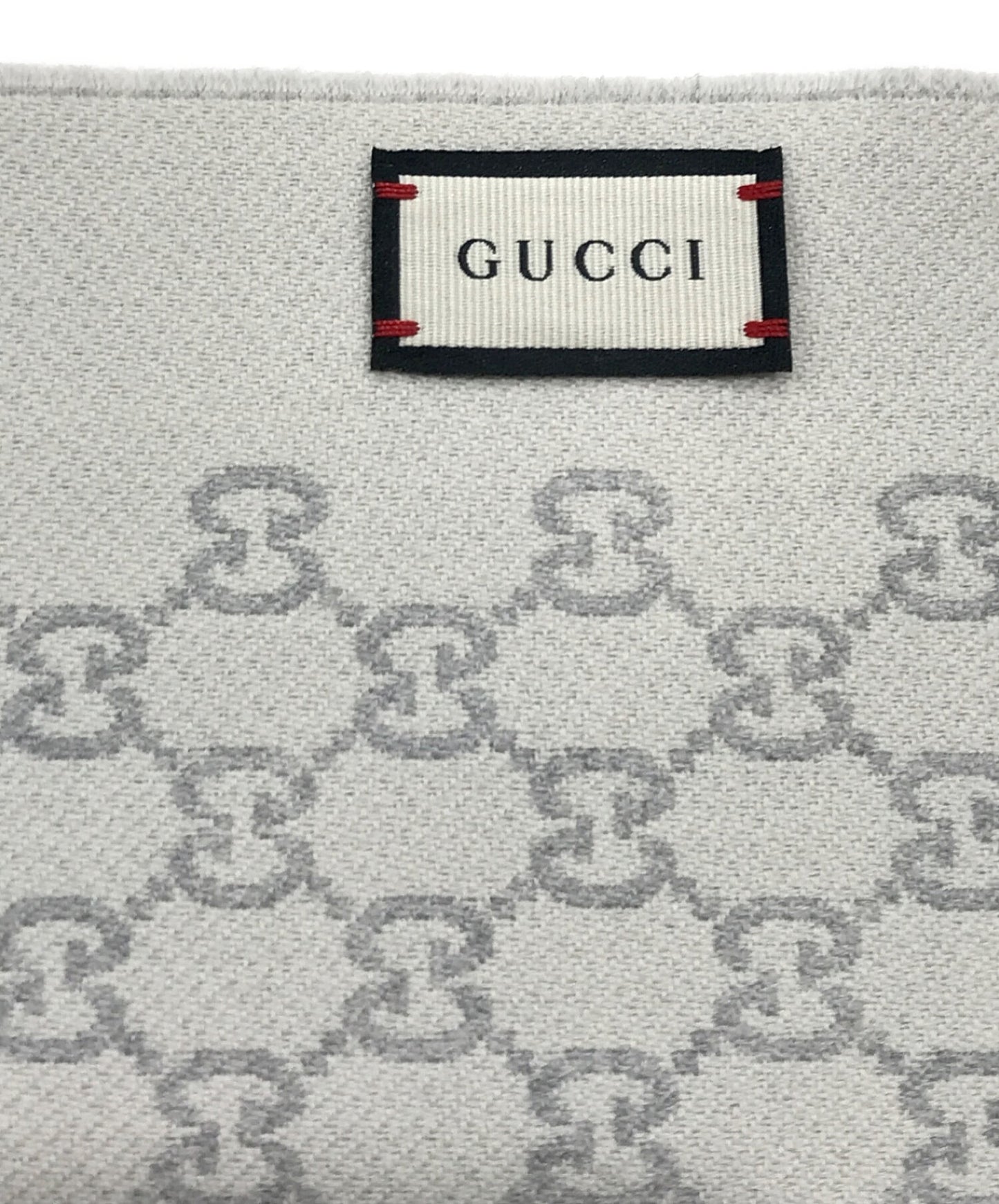 [Pre-owned] GUCCI GG Jacquard Wool Scarf 391246