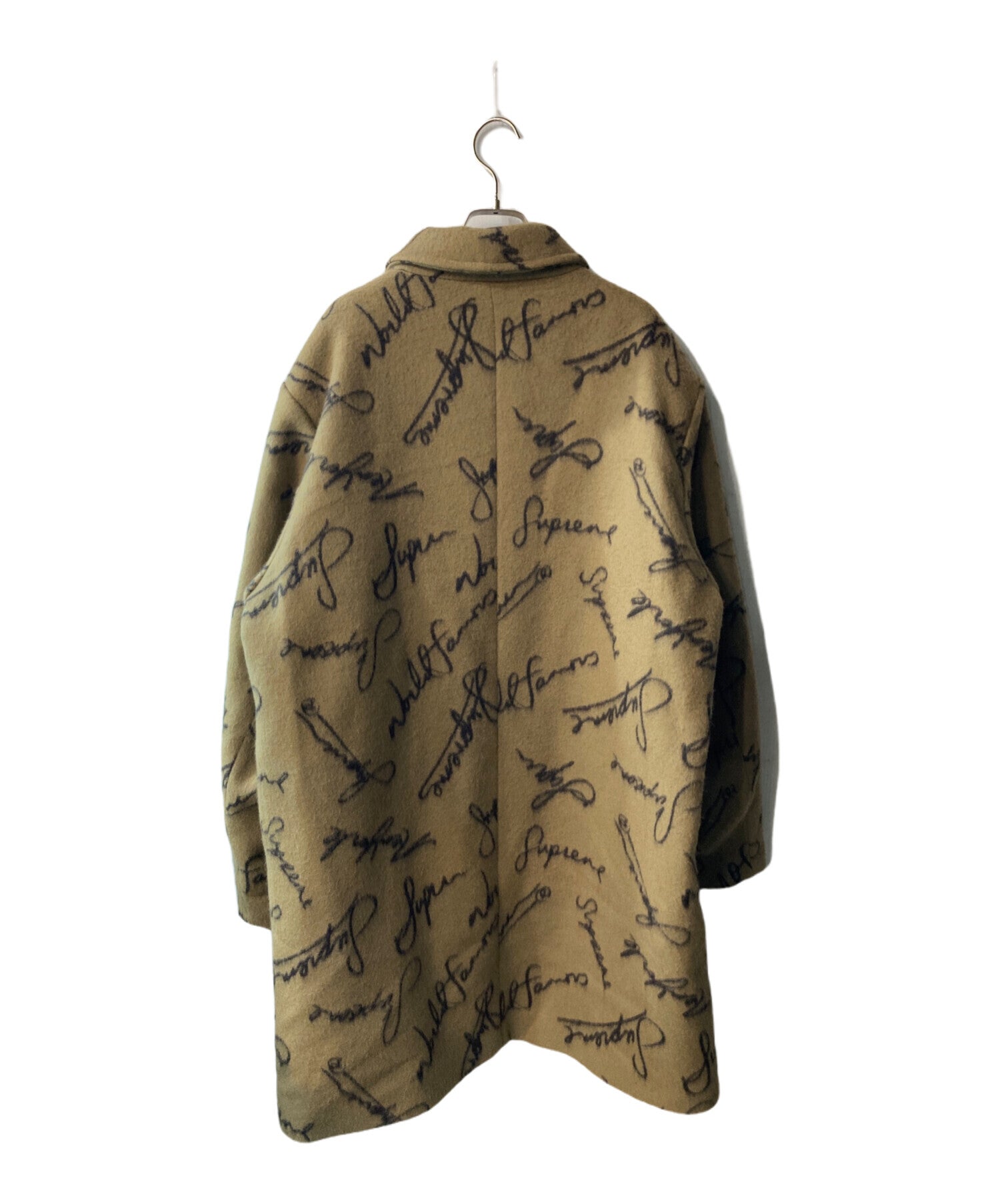 Pre-owned] SUPREME Script Logos Wool Over Coat – Archive Factory