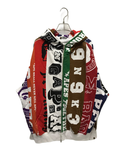 [Pre-owned] A BATHING APE FANS SCARF FULL ZIP HOODIE 001zpk301302m