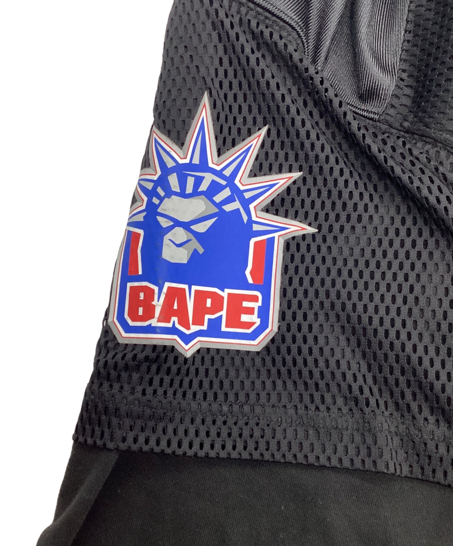[Pre-owned] A BATHING APE LAYERED SLEEVES FOOTBALL JERSEY 0ZXSWM114306N
