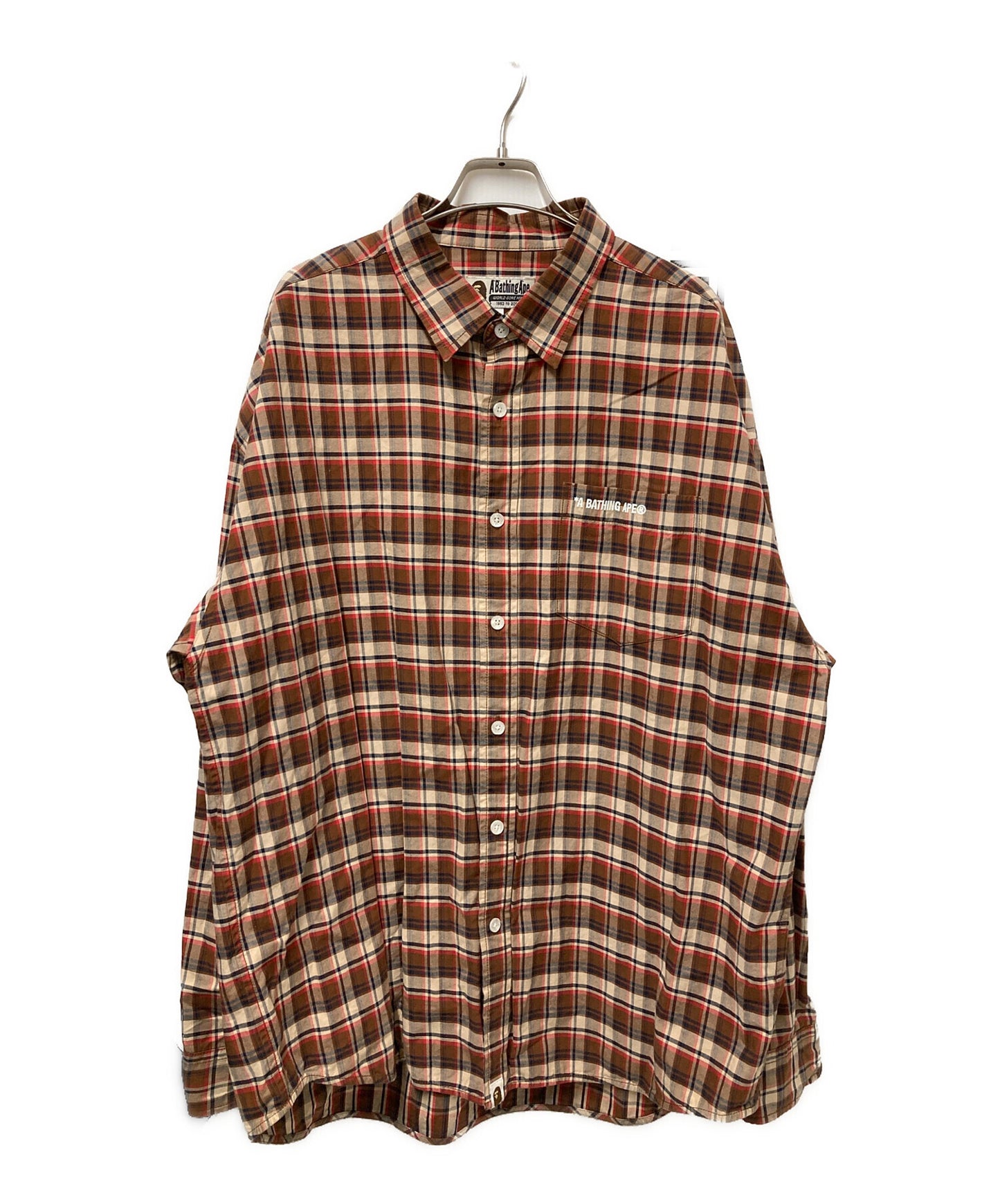 [Pre-owned] A BATHING APE checked shirt 001SHK301301M