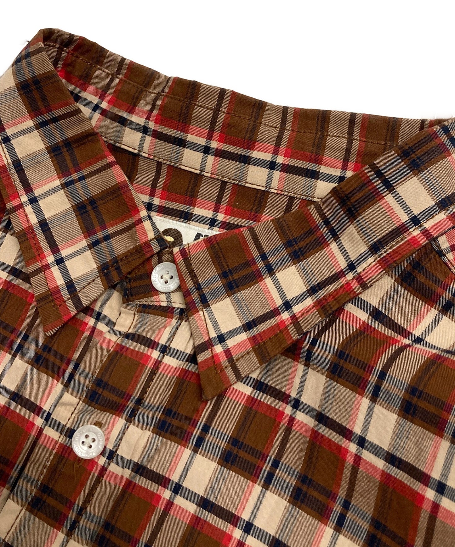 [Pre-owned] A BATHING APE checked shirt 001SHK301301M
