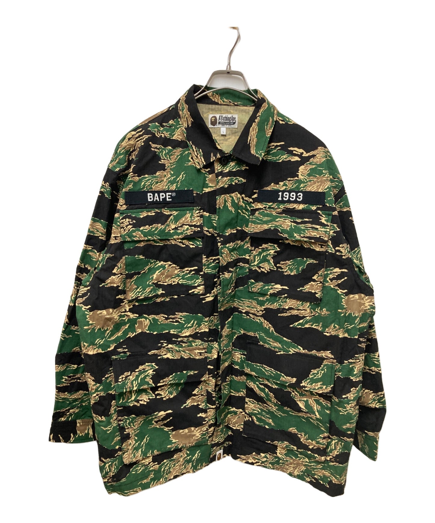 [Pre-owned] A BATHING APE tiger camo shirt 001SHK201004F