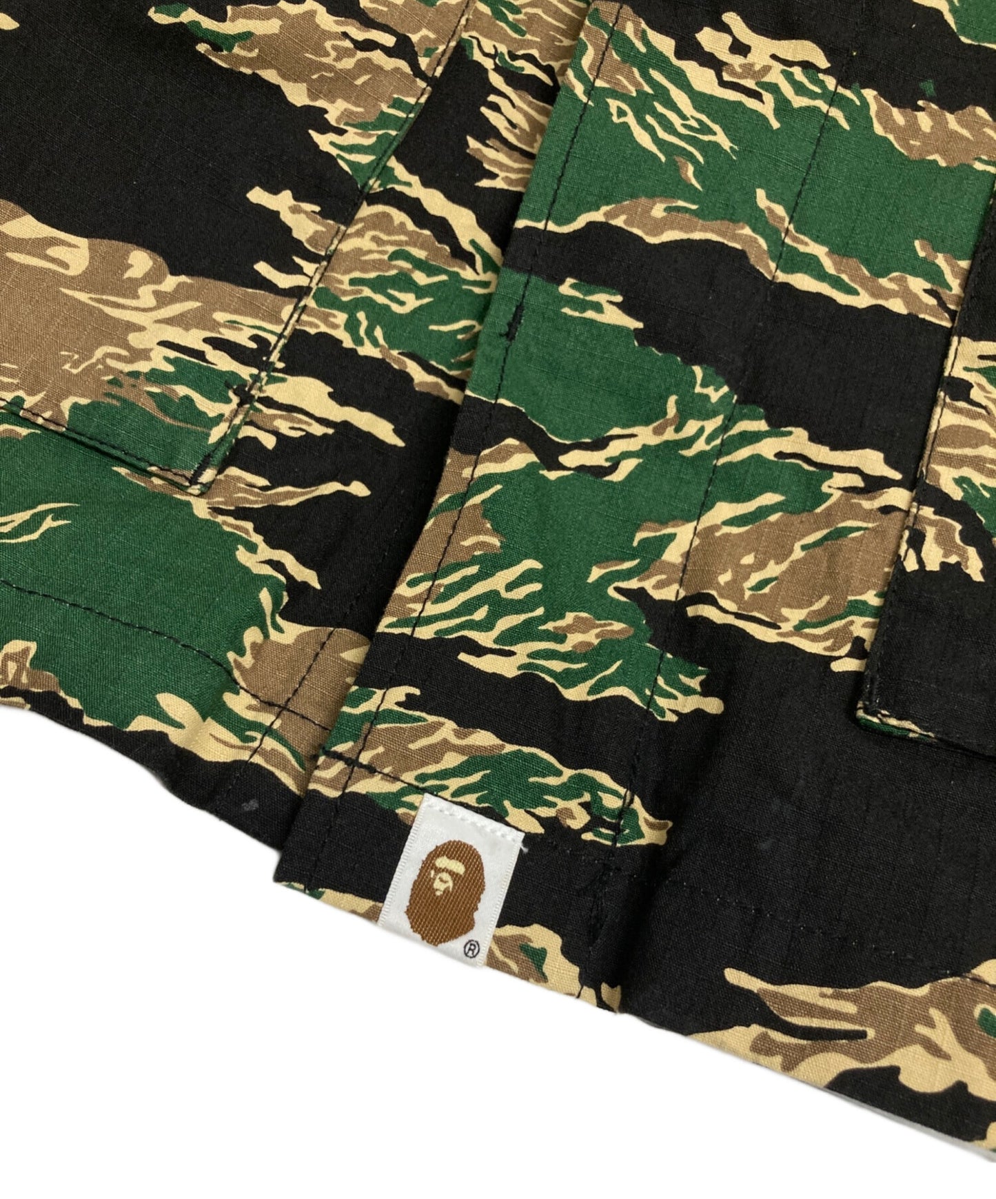 [Pre-owned] A BATHING APE tiger camo shirt 001SHK201004F