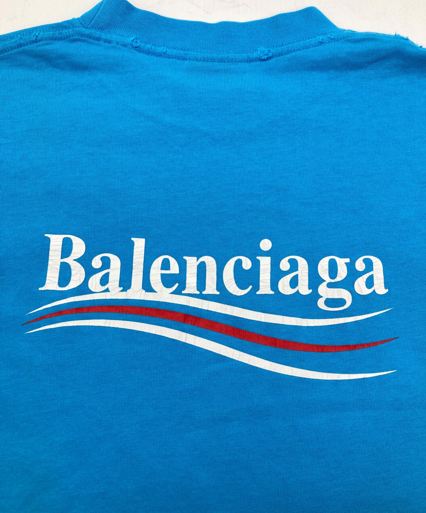 [Pre-owned] BALENCIAGA Damaged Logo Tee 641675