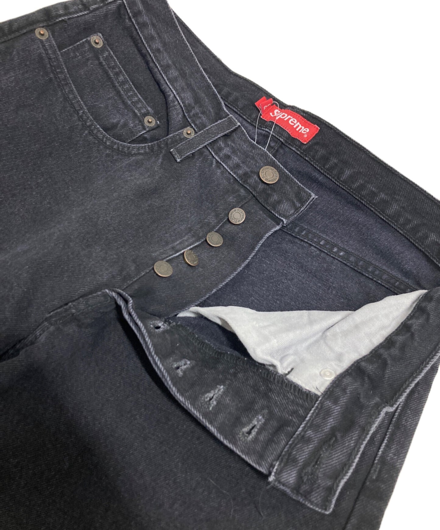[Pre-owned] SUPREME Black denim pants