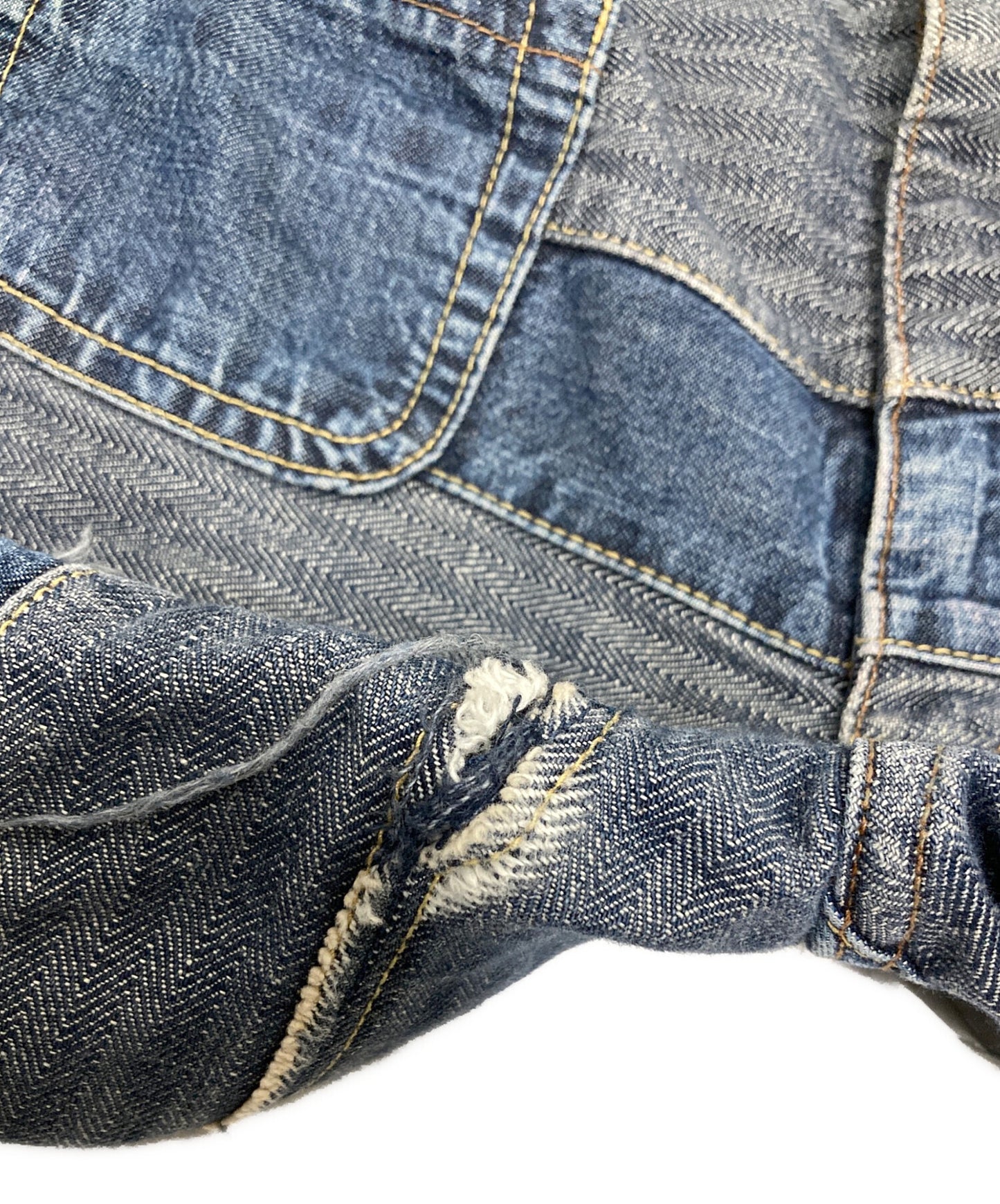 [Pre-owned] Hysteric Glamour scratch denim pants 01193AP02