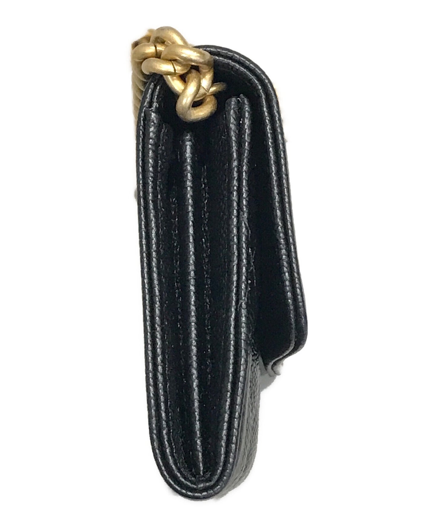 [Pre-owned] CHANEL Boy Chanel caviar skin shoulder wallet AP2206