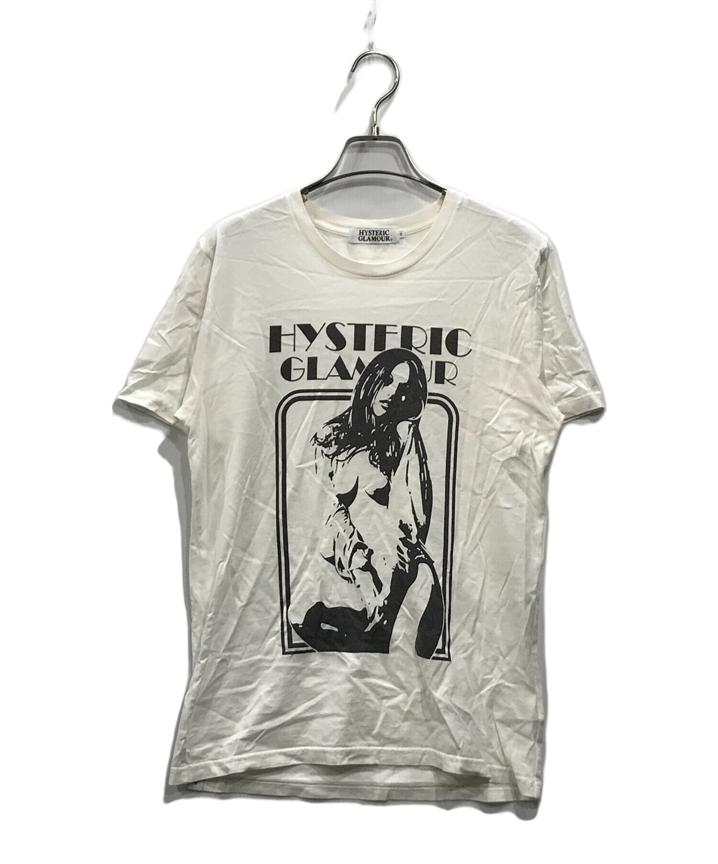 [Pre-owned] Hysteric Glamour Girl Print Logo Short-Sleeved T-Shirt 0213CT22