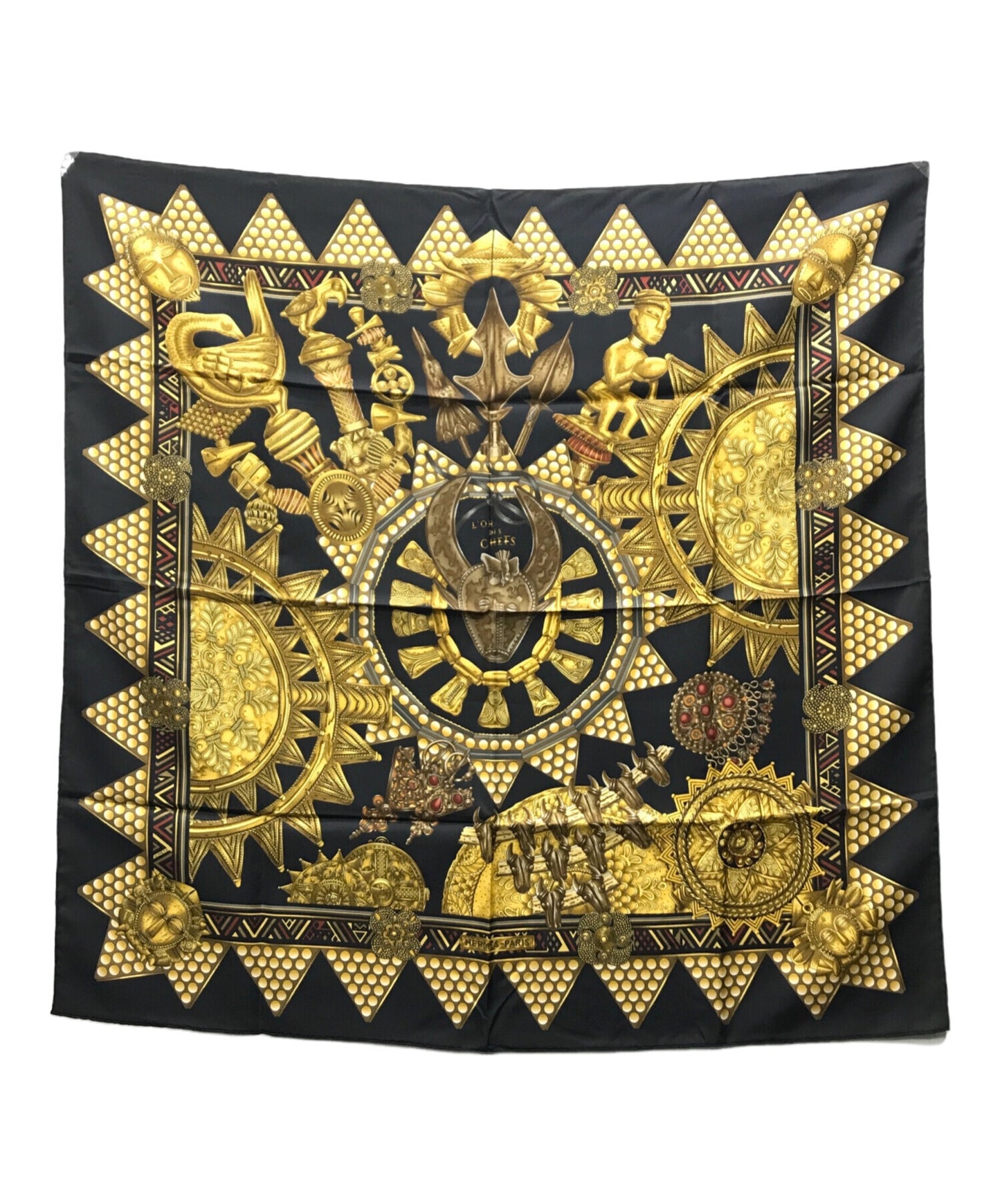 [Pre-owned] HERMES Carré 90 "L'OR DES CHEFS"