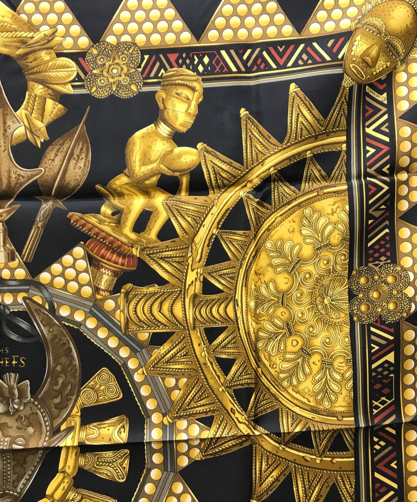 [Pre-owned] HERMES Carré 90 "L'OR DES CHEFS"