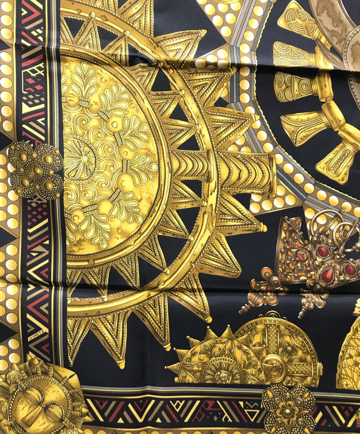 [Pre-owned] HERMES Carré 90 "L'OR DES CHEFS"