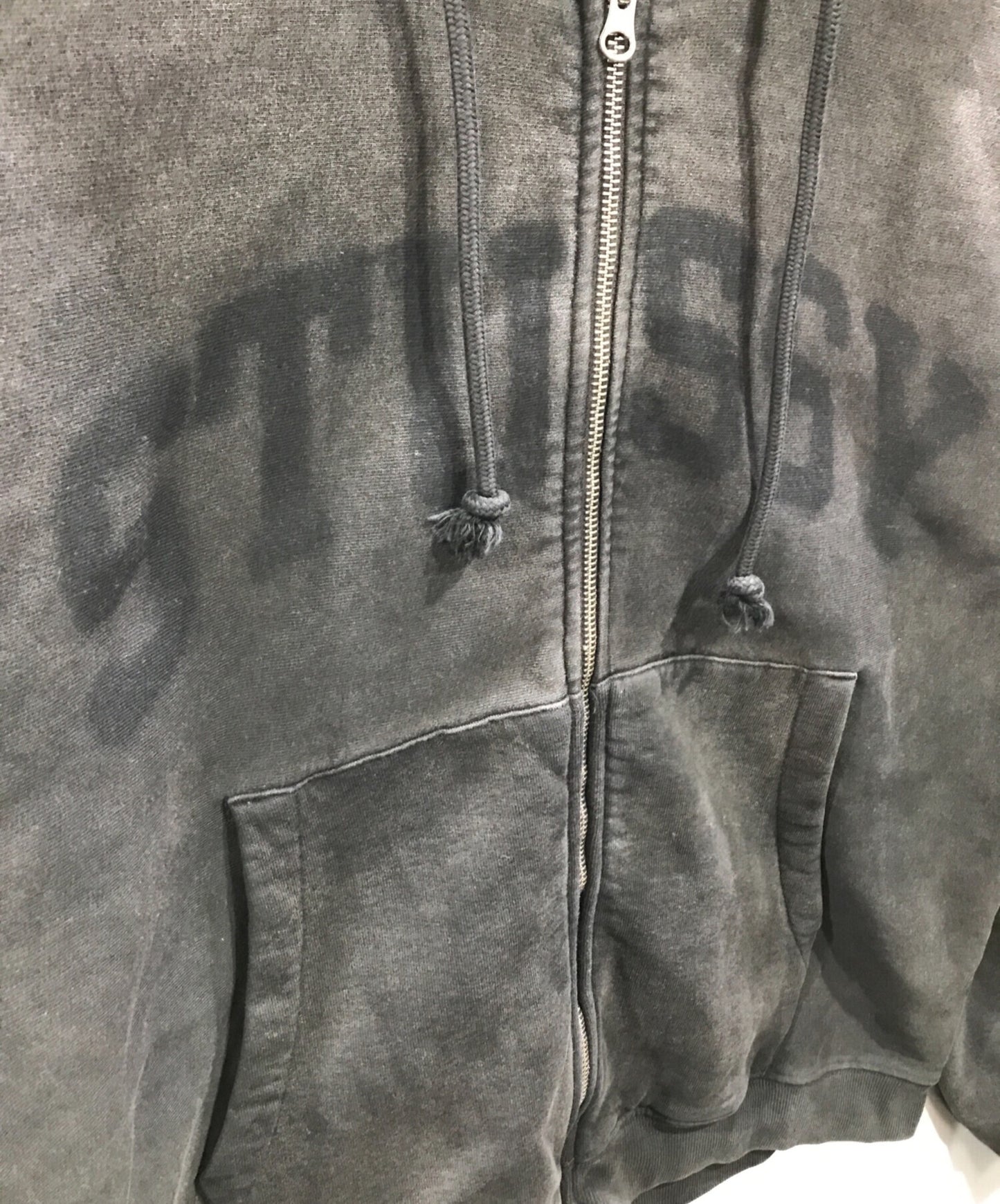 [Pre-owned] stussy ZIP HOODIE FADED GRAPHIC 118553