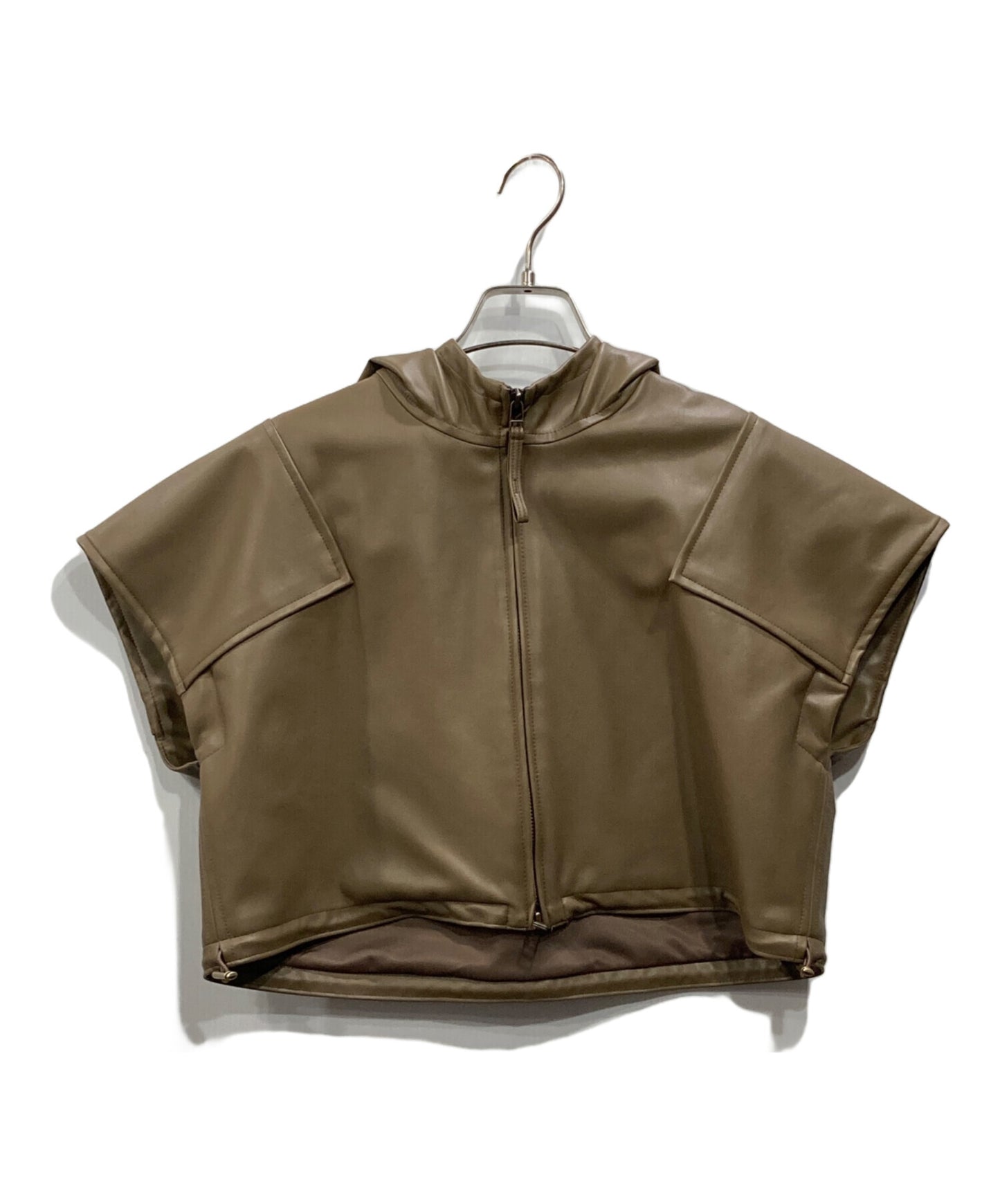 [Pre-owned] ISSEY MIYAKE Synthetic leather hooded jacket IM38FJ007