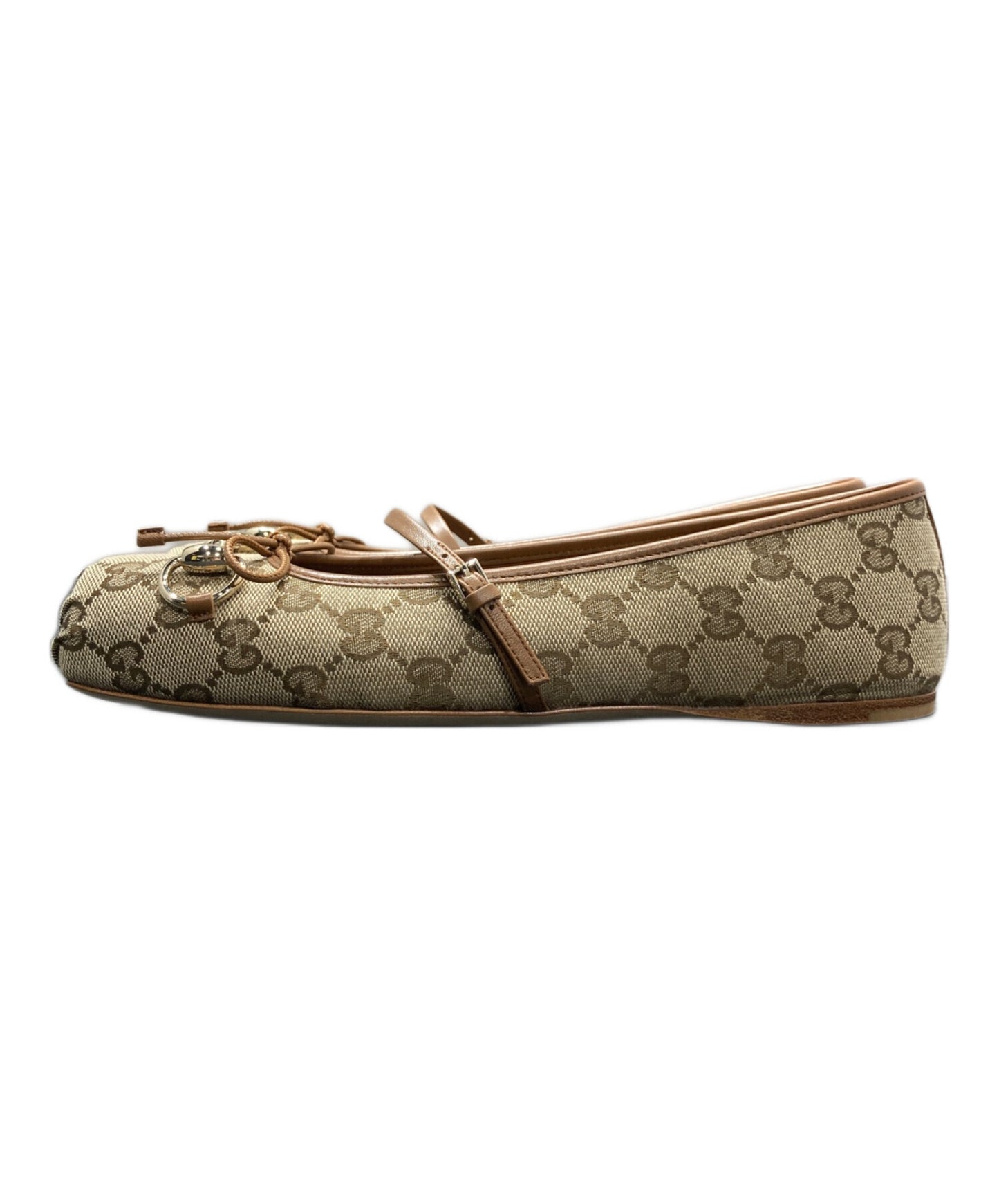 [Pre-owned] GUCCI Horsebit Flat Ballet Shoes 814321