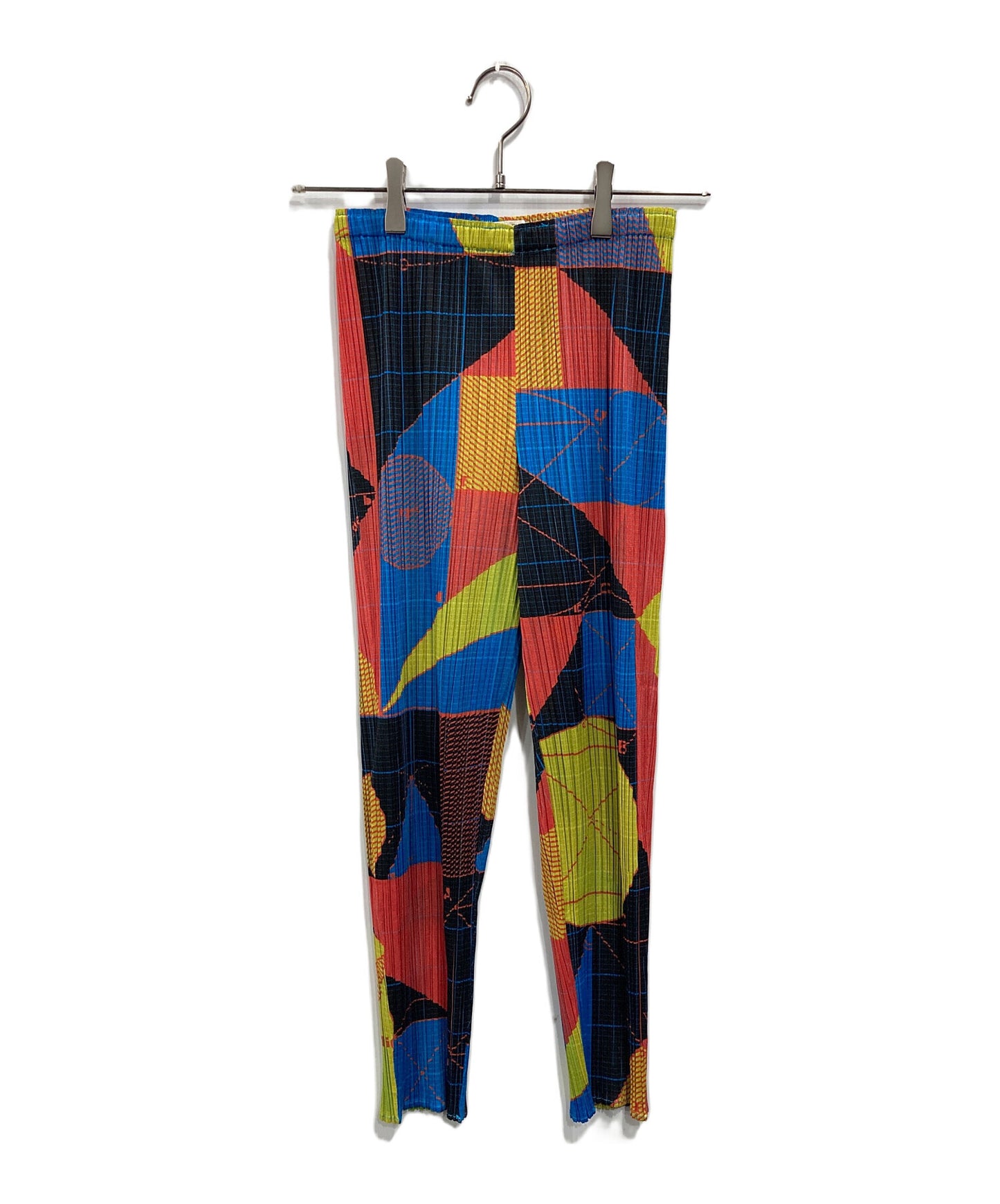 [Pre-owned] PLEATS PLEASE full-length pants with a full pattern PP81-JF544