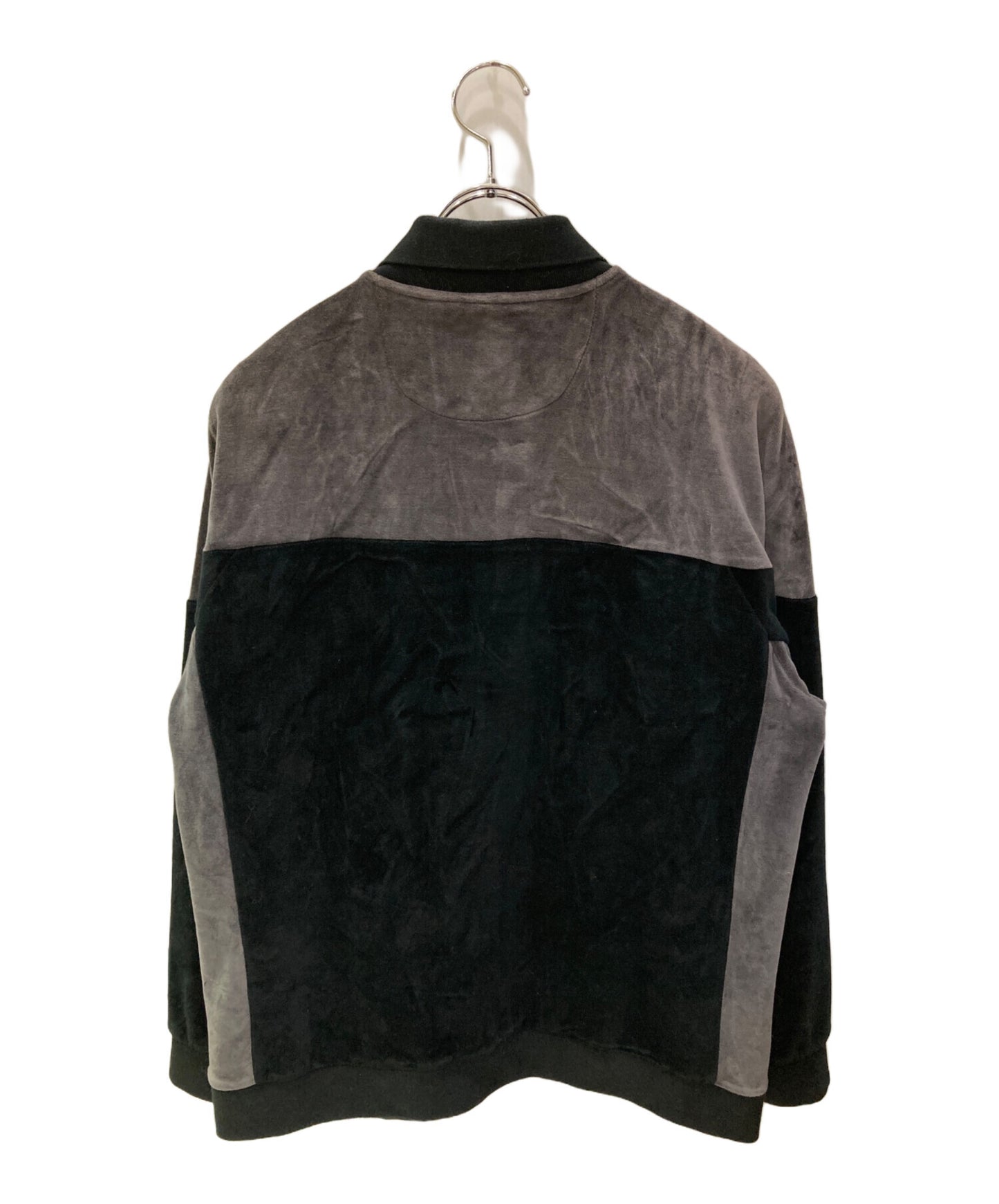 [Pre-owned] SUPREME Panel velour long sleeve polo shirt