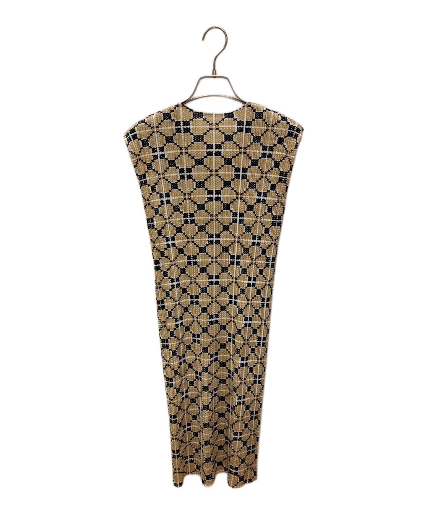 [Pre-owned] PLEATS PLEASE Patterned Sleeveless Dress PP82-JH576