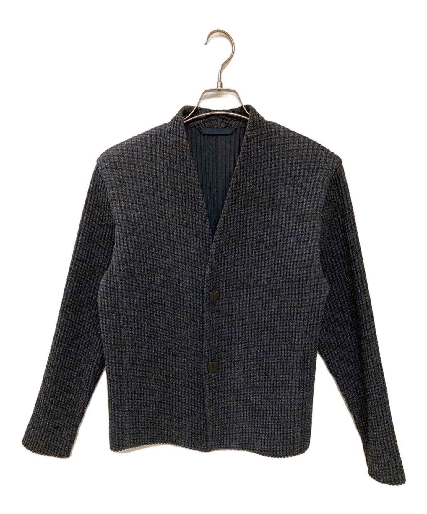 [Pre-owned] HOMME PLISSE ISSEY MIYAKE Pleated collarless jacket HOMME PLISSE ISSEY MIYAKE HP13FD317