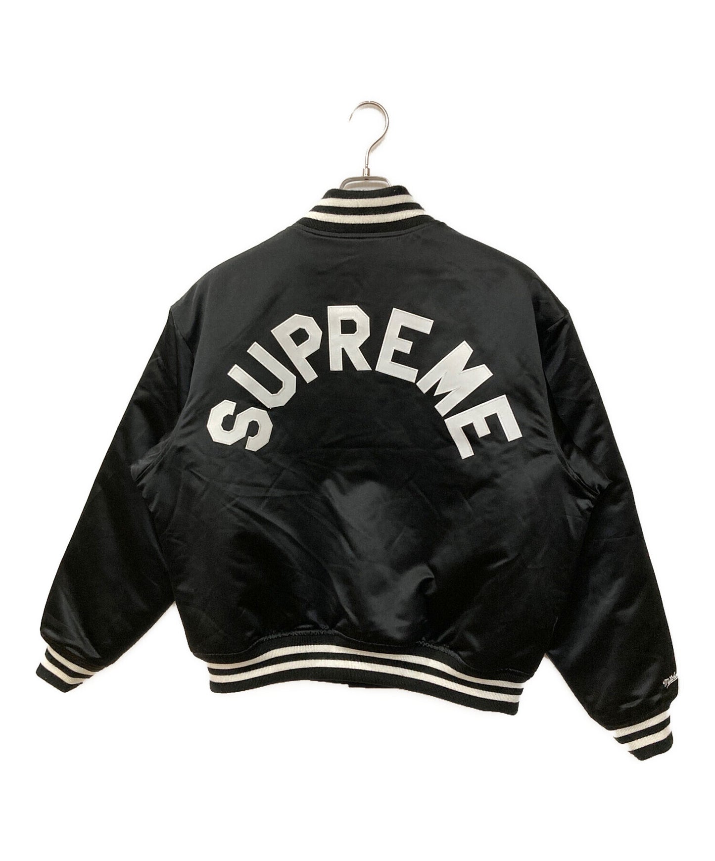 [Pre-owned] SUPREME satin varsity jacket