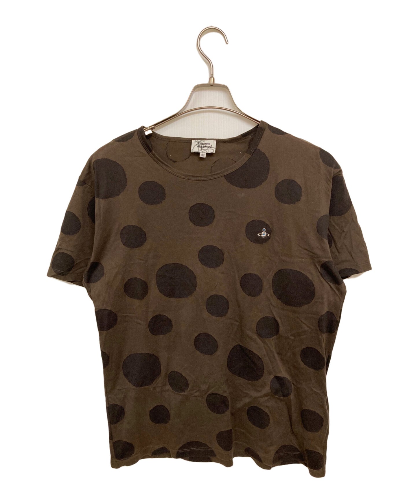 [Pre-owned] Vivienne Westwood man Orb Embroidery Dot Crew T-Shirt