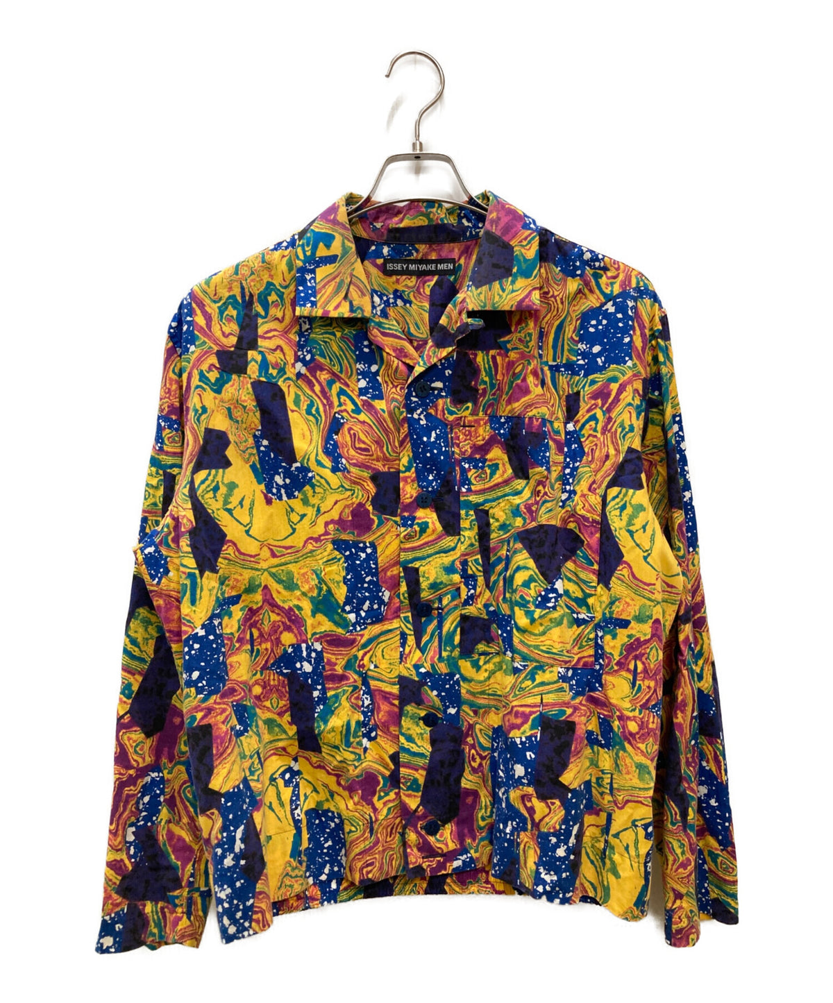 [Pre-owned] ISSEY MIYAKE MEN Marble Open-Collar Shirt ME71FJ062