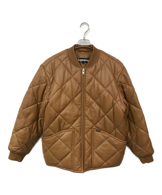 [Pre-owned] SUPREME Quilted Leather Work Jacket