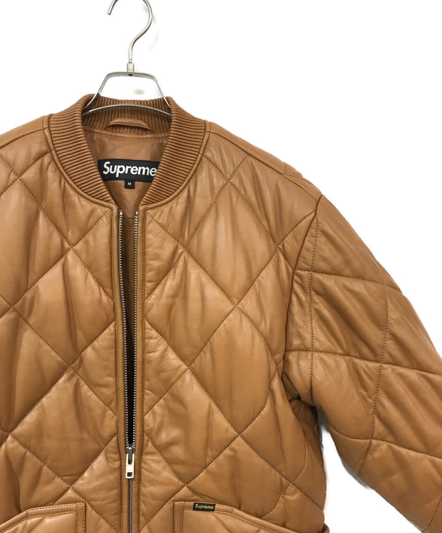 [Pre-owned] SUPREME Quilted Leather Work Jacket