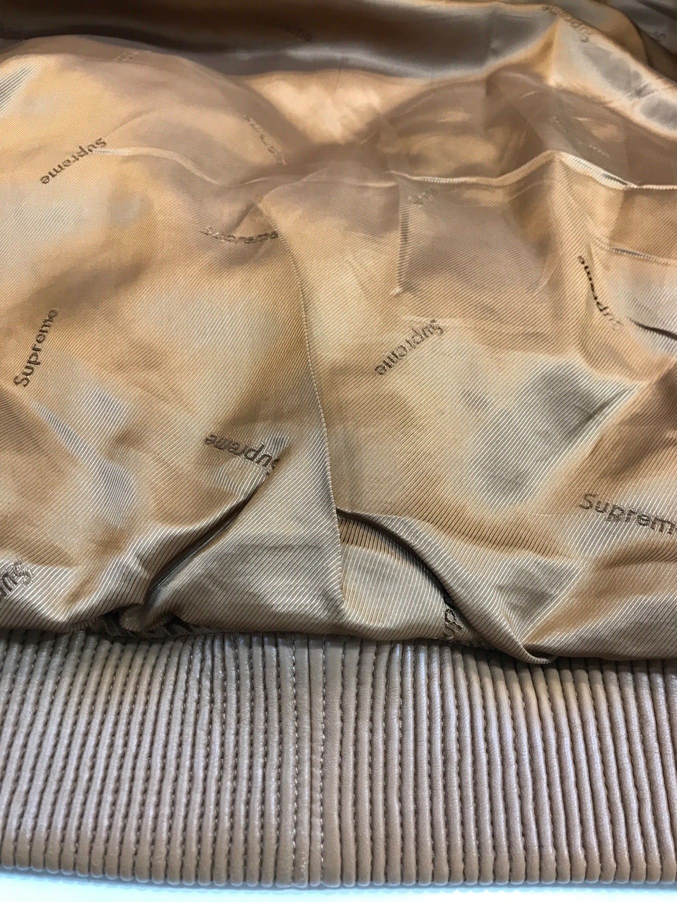 [Pre-owned] SUPREME Quilted Leather Work Jacket