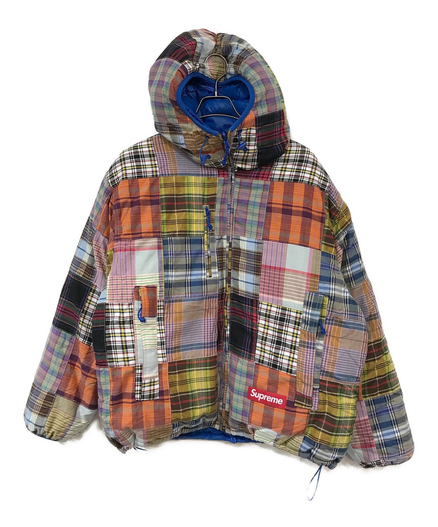 [Pre-owned] SUPREME Madras reversible windstopper puffer jacket