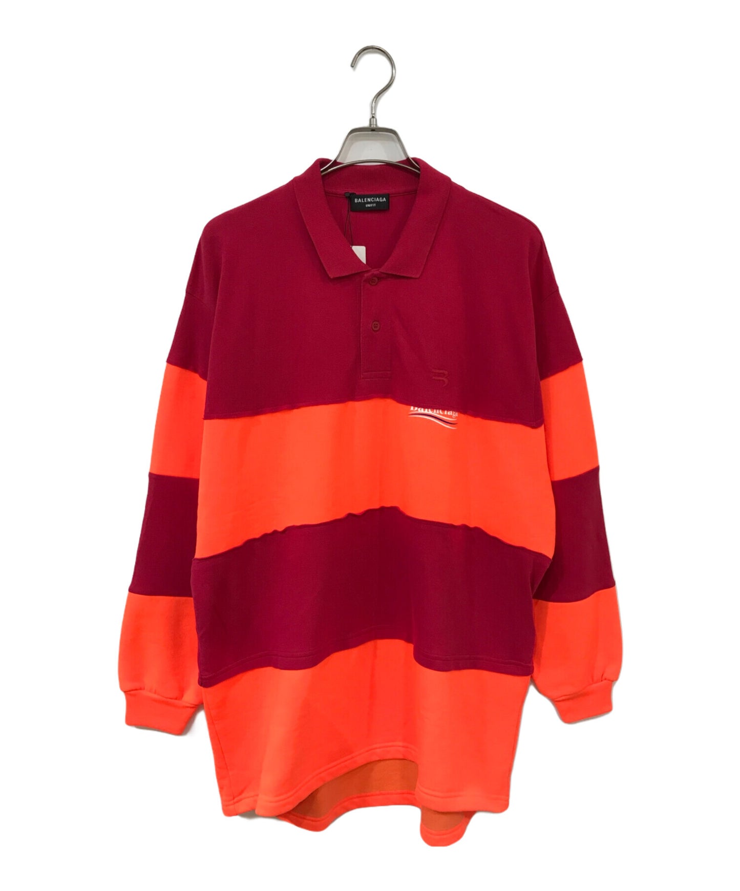 [Pre-owned] BALENCIAGA Patchwork Long Sleeve Polo Shirt 657073