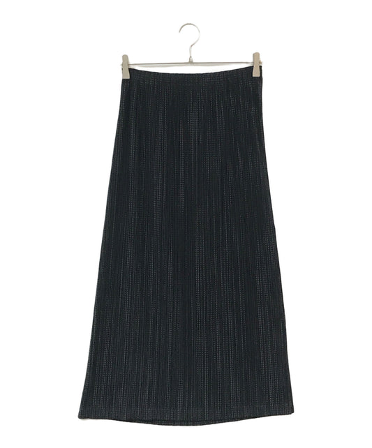 [Pre-owned] PLEATS PLEASE Shadow Stripe Pleated Skirt PP53-JG774