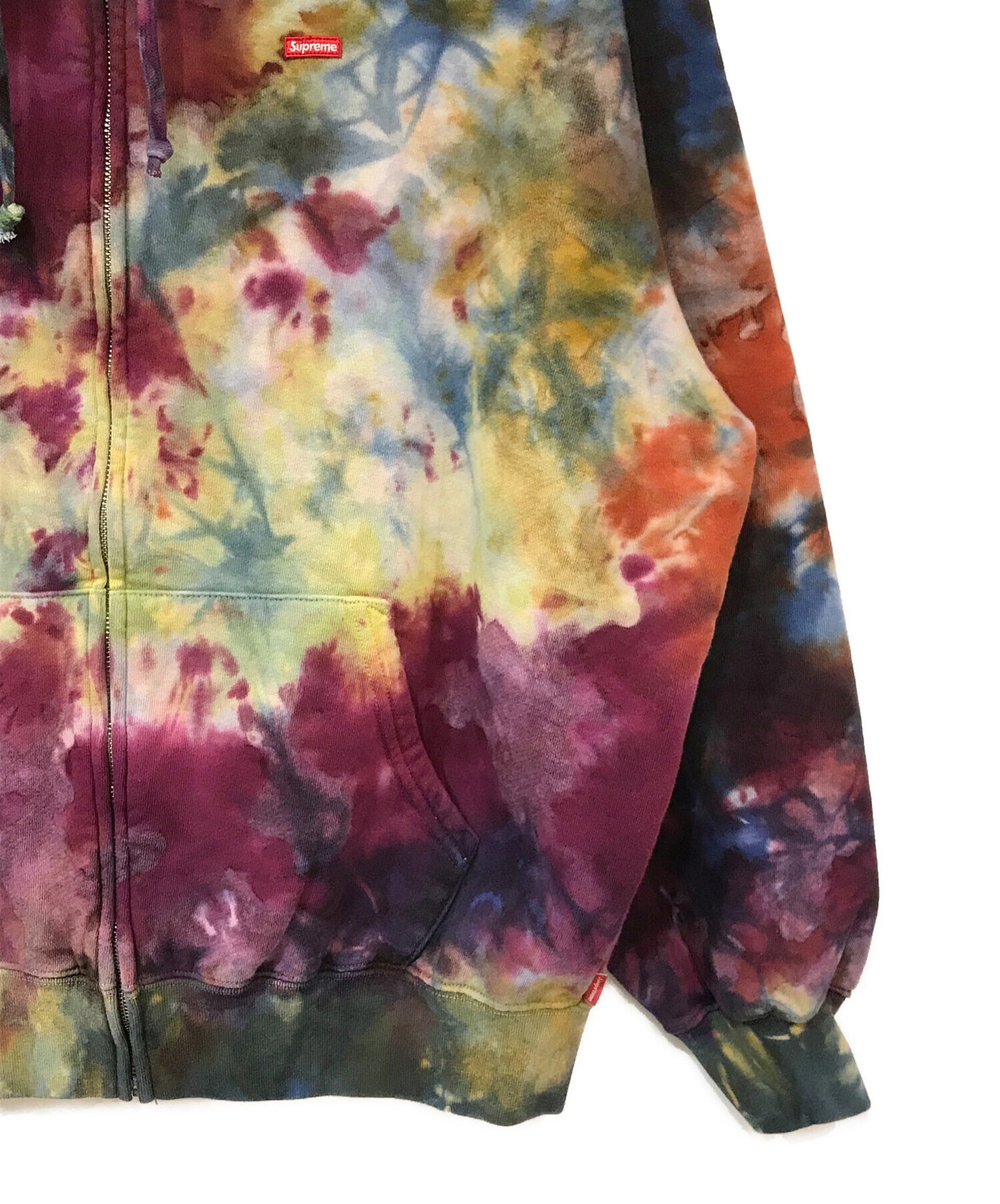 [Pre-owned] SUPREME Overdyed Small Box Zip Up Hooded Sweatshirt