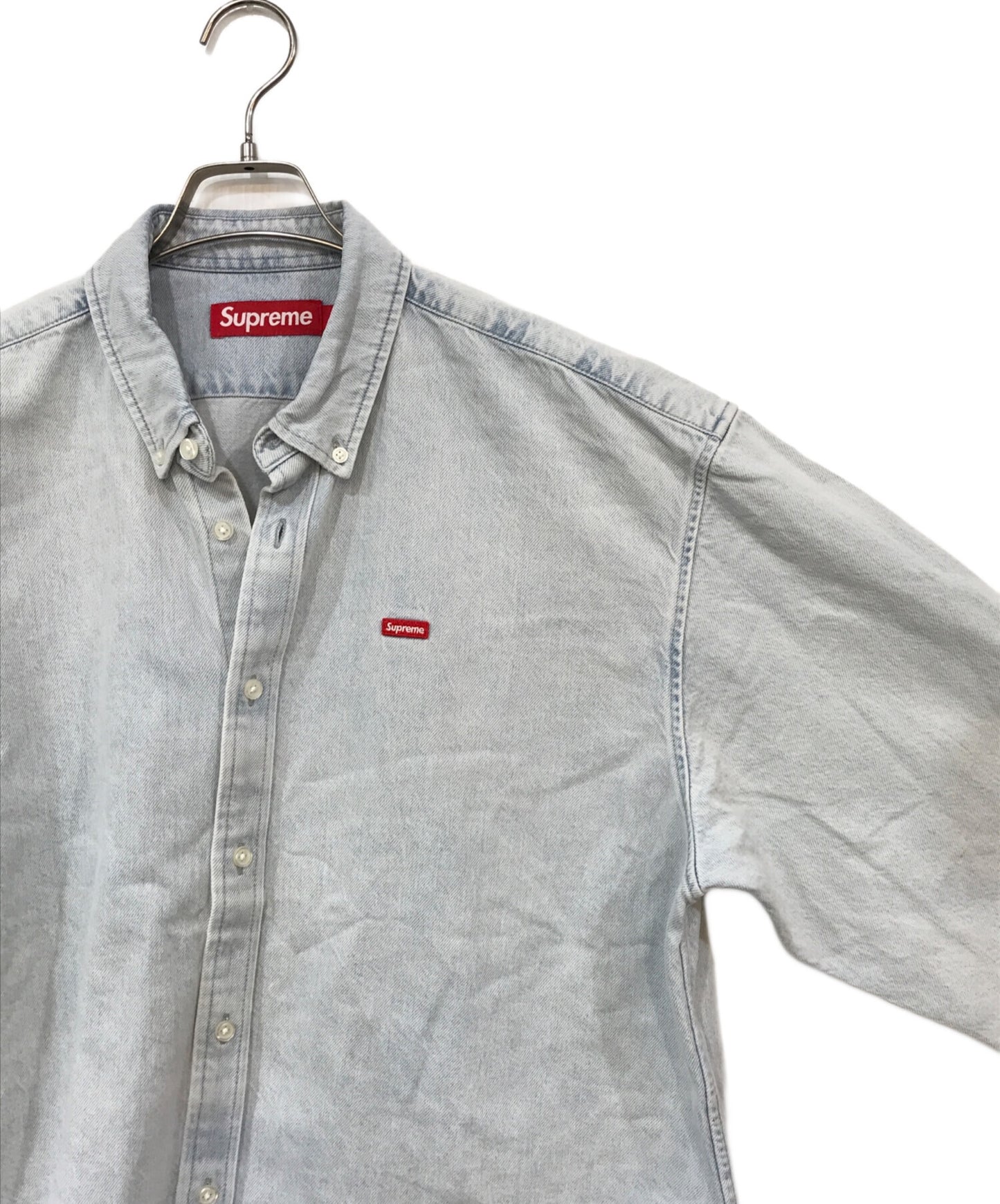 [Pre-owned] SUPREME Small Box Shirt "Washed Denim".
