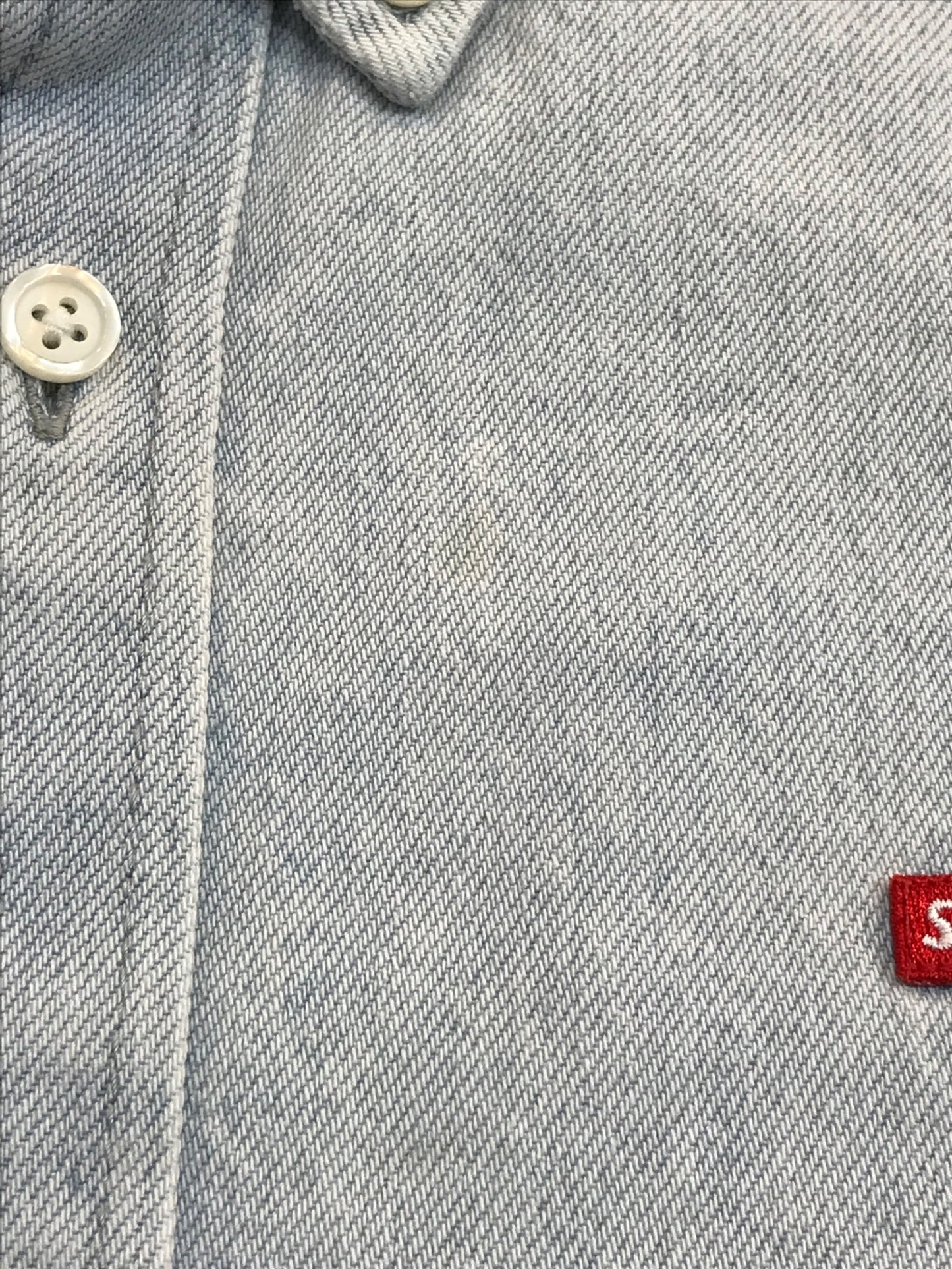 [Pre-owned] SUPREME Small Box Shirt "Washed Denim".