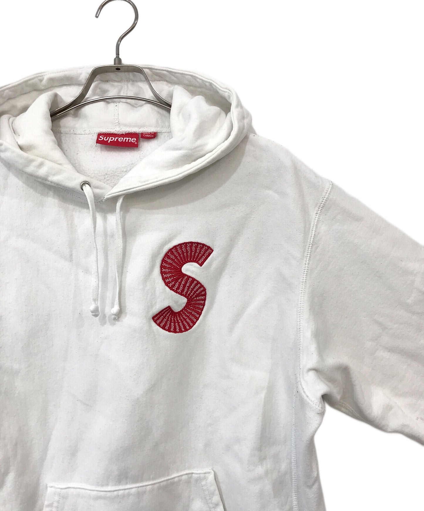 [Pre-owned] SUPREME S Logo Hooded Sweatshirt