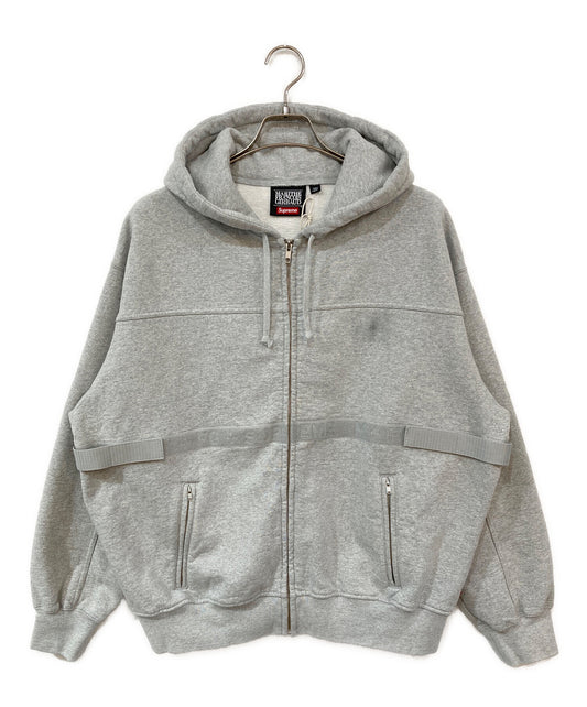 [Pre-owned] SUPREME Zip Up Hooded Sweatshirt "Heather Grey"