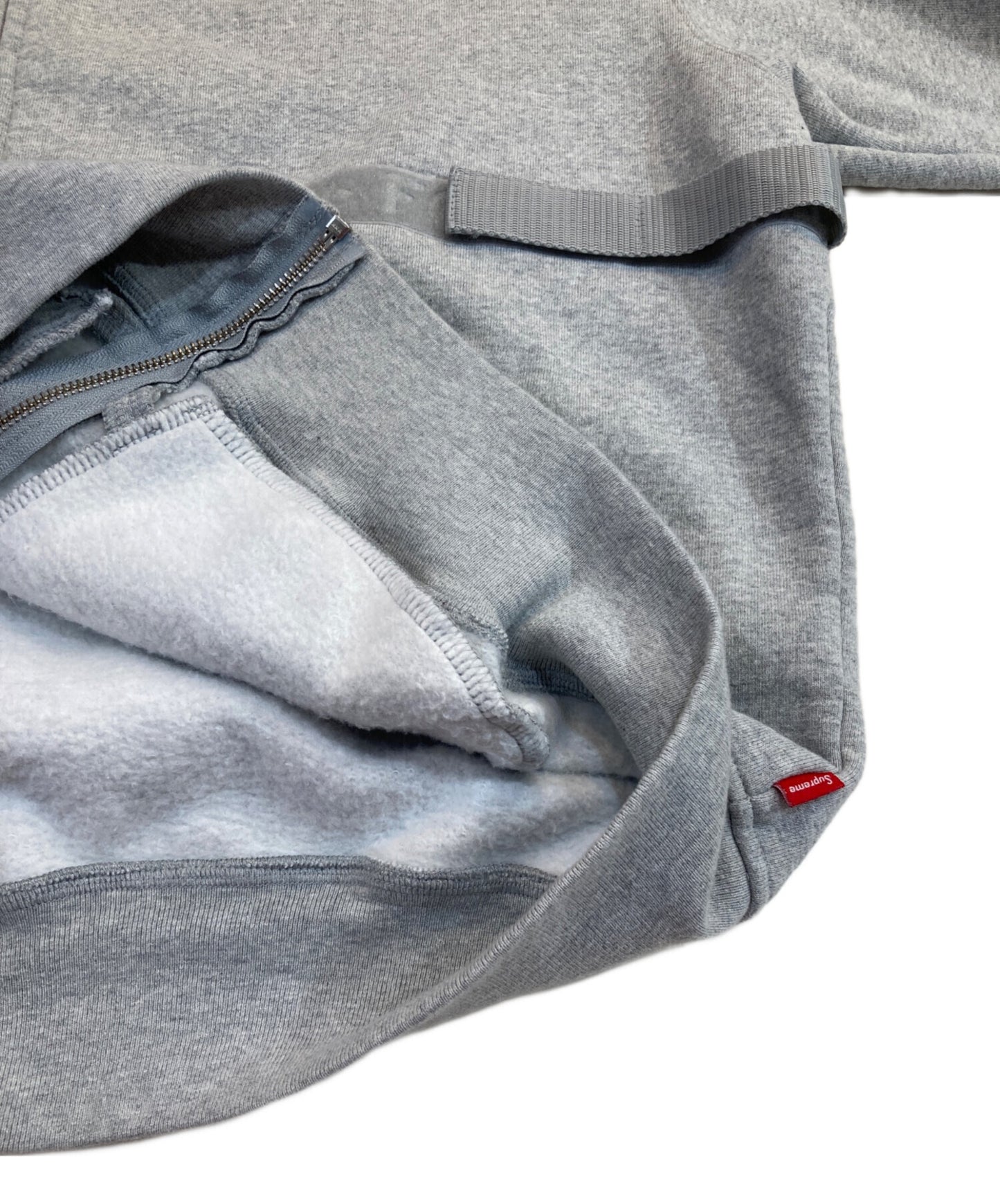 [Pre-owned] SUPREME Zip Up Hooded Sweatshirt "Heather Grey"