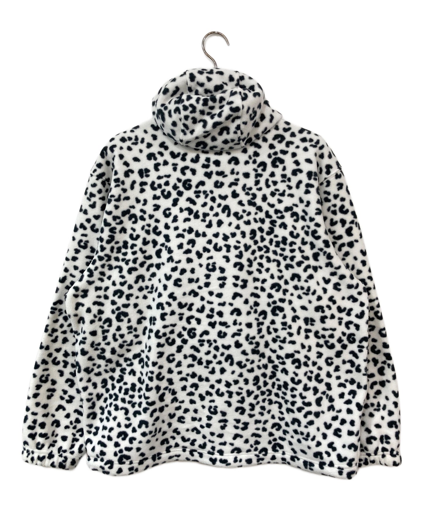 [Pre-owned] SUPREME Polartec Facemask Half Zip Hooded Sweatshirt "Leopard"