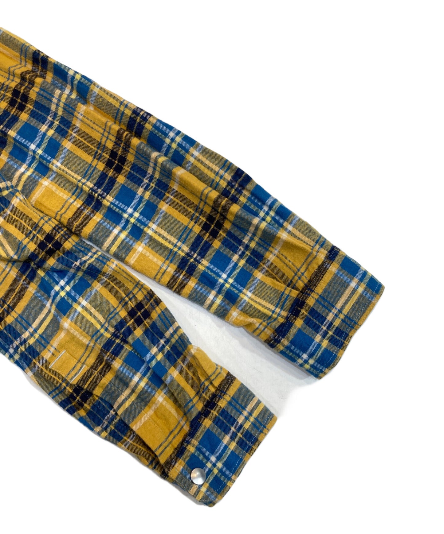 [Pre-owned] RICK OWENS Yellow Plaid Larry Shirt RU21S6287-CP