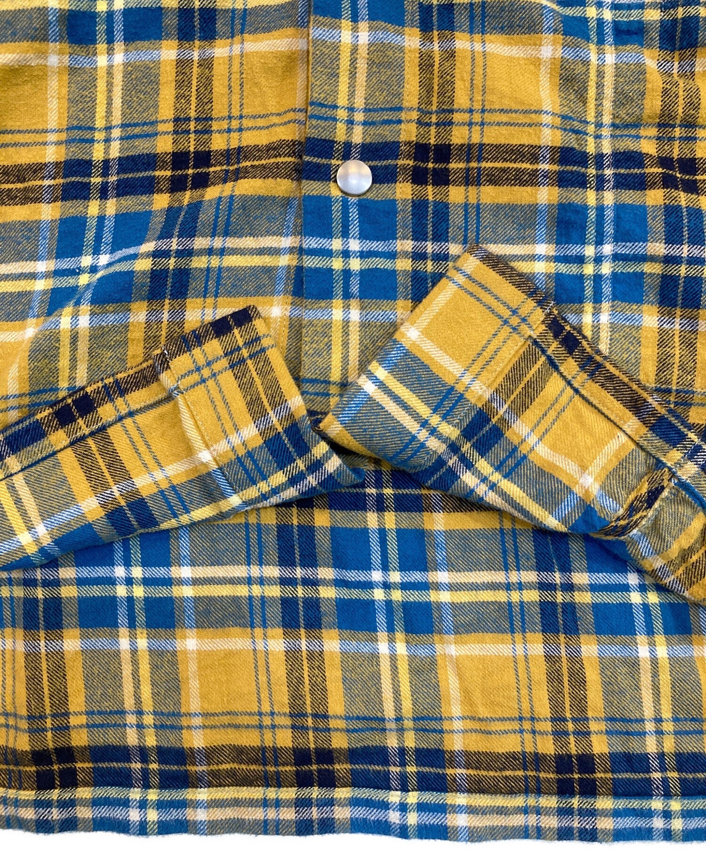 [Pre-owned] RICK OWENS Yellow Plaid Larry Shirt RU21S6287-CP