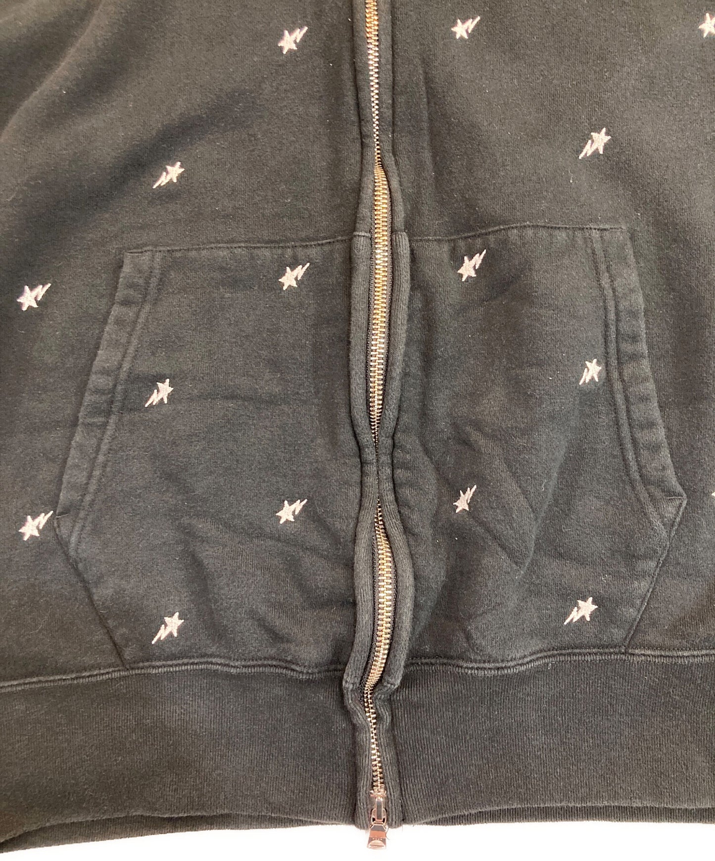 [Pre-owned] A BATHING APE Star Embroidery Zip Hoodie