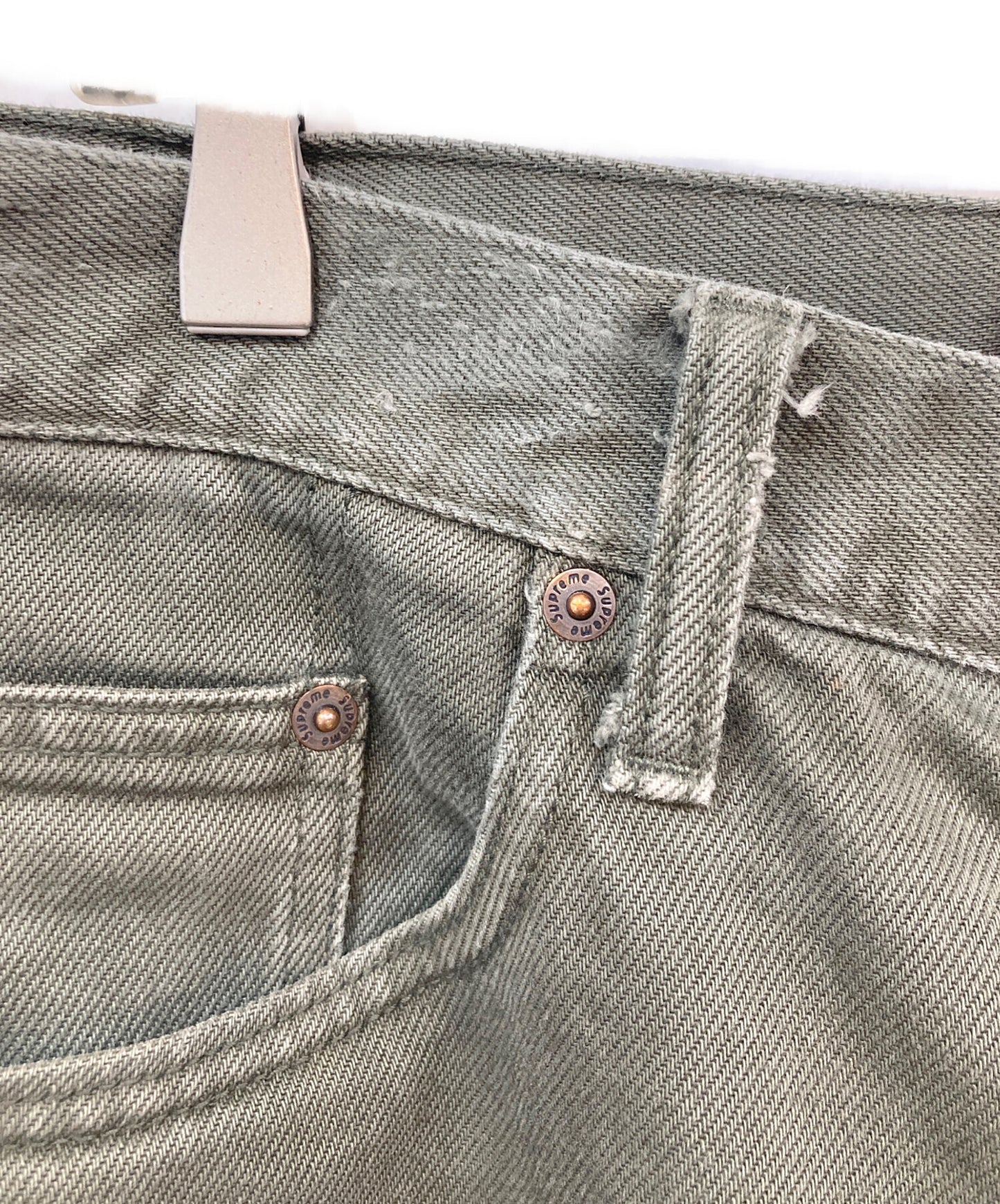 [Pre-owned] SUPREME Baggy Jean Olive