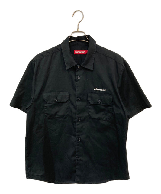 [Pre-owned] SUPREME rhinestone pin up s/s work shirt