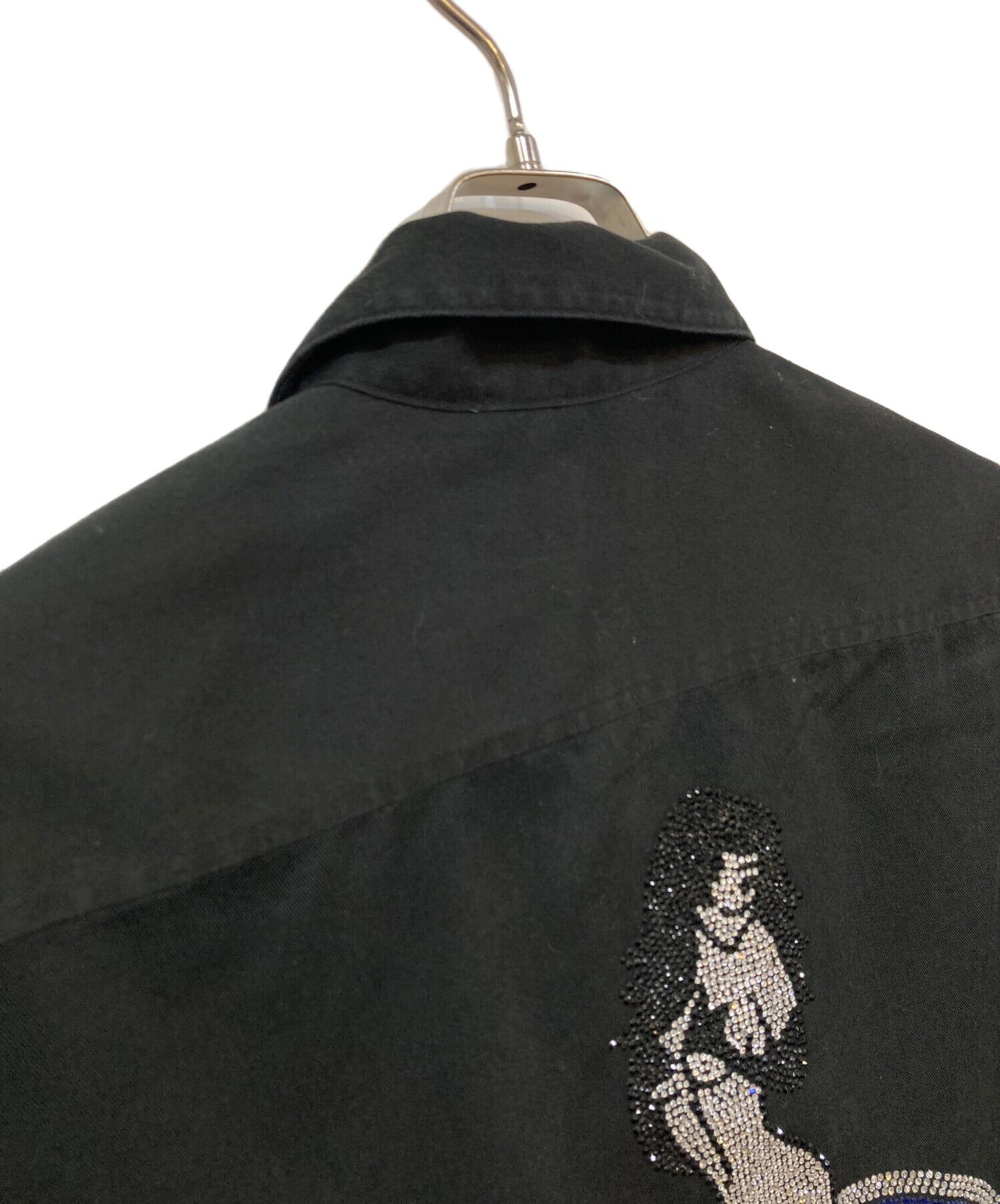 [Pre-owned] SUPREME rhinestone pin up s/s work shirt