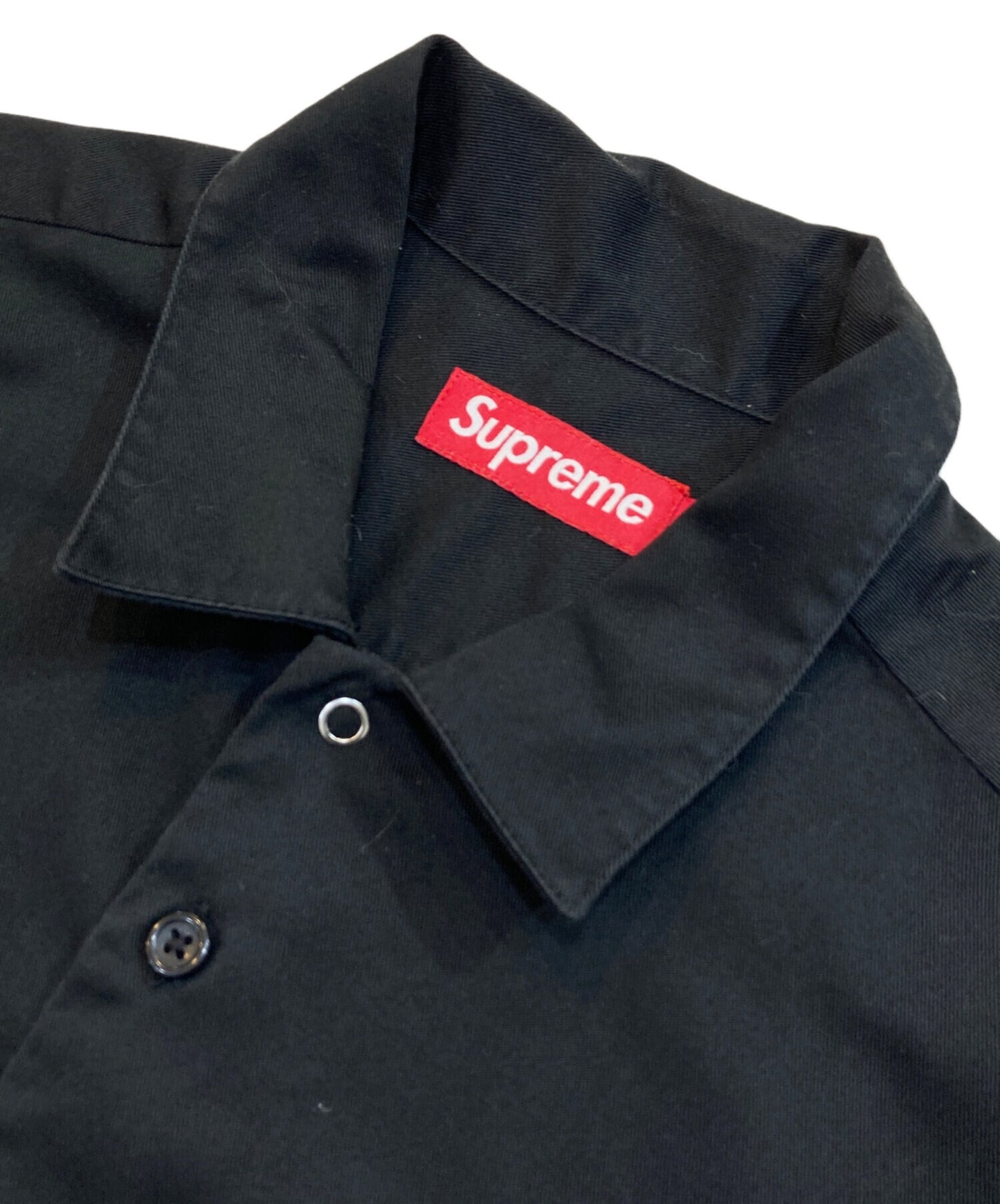 [Pre-owned] SUPREME rhinestone pin up s/s work shirt