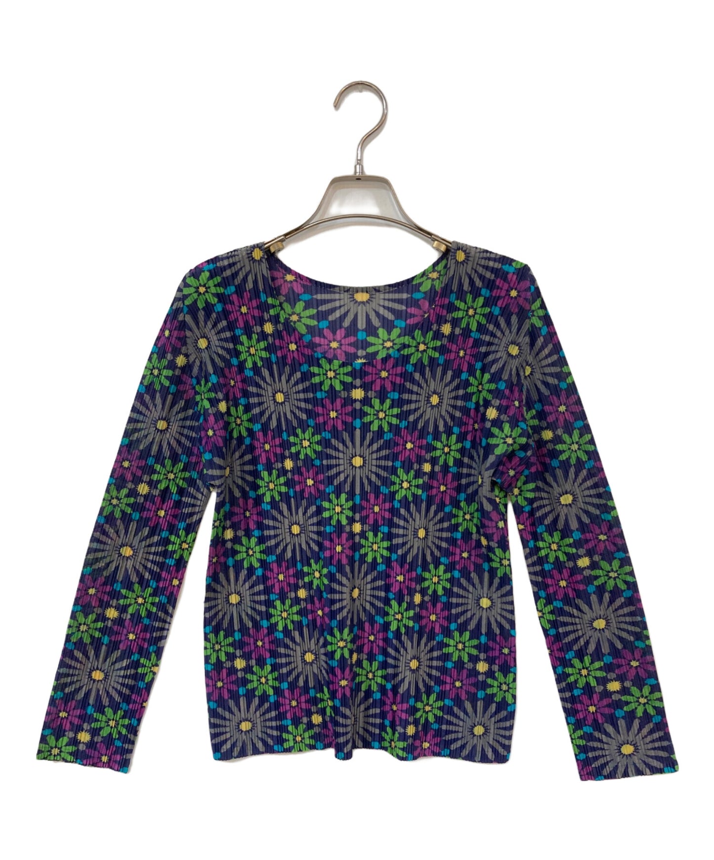 [Pre-owned] PLEATS PLEASE Floral-print pleated cut and sewn PP13-FK392